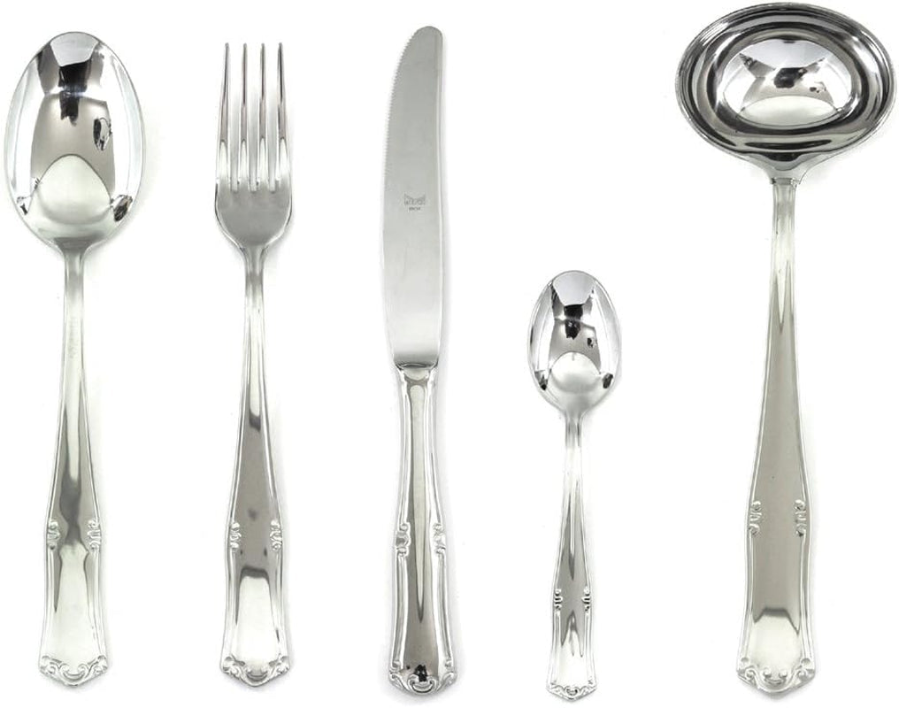 Service de couverts Bavaria Moka, acier inoxydable, couleur argent, lavable au lave-vaisselle Kitchen Naty Shop 30 pièces