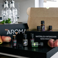 Myarôme | Coffret : Forêt & Prairie - Arôme naturel pur avec arôme de fruits et arôme de fruits (5 x 10 ml) | Édulcorants Naty Shop sans sucre et non sucrés