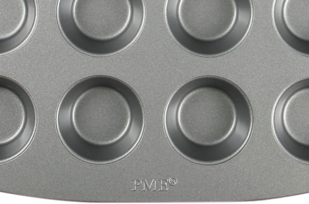 CSB111 Antihaftbeschichtete Mini-Muffinform Mit 24 Löchern Aus Karbonstahl, Edelstahl, Argent, 39,4 X 24,6 X 2,1 cm Moules et plaques pour pâtisserie Naty Shop