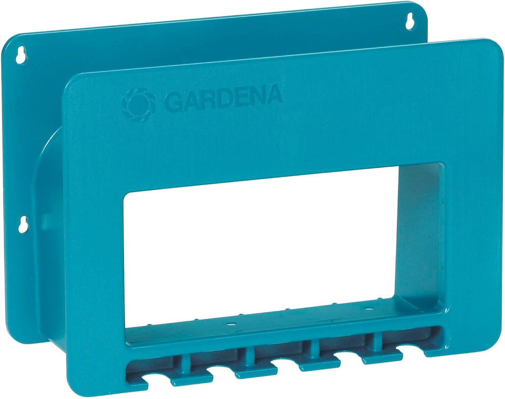 Enrouleur de tuyau mural Gardena Classic 60 avec enrouleur de guidage de tuyau : Pour un montage mural facile, avec système anti-goutte, raccord coudé, grande capacité, gain de place (2650-88)