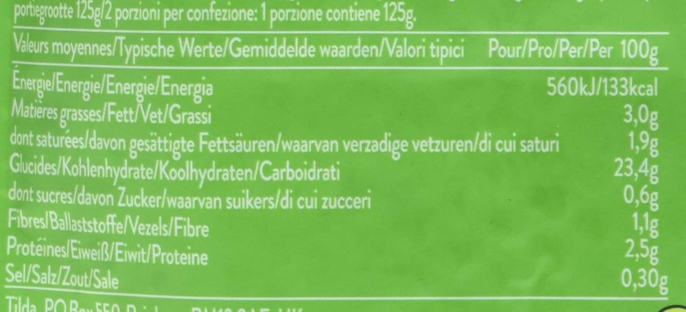 TILDA Riz basmati cuit à la vapeur avec citron vert et coriandre pour micro-ondes, 250 g