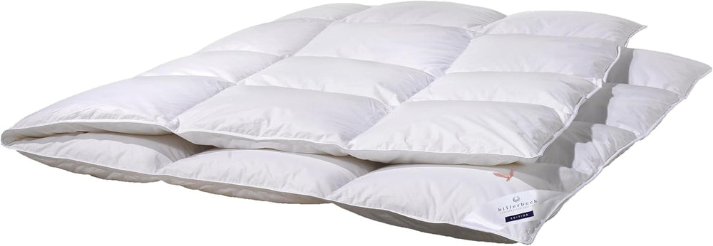 Couette en duvet Billerbeck - E04 Gold Edition - Couette toutes saisons - 135 X 200 Cm Couette en duvet véritable - Chaleur moyenne Couettes et couettes Naty Shop