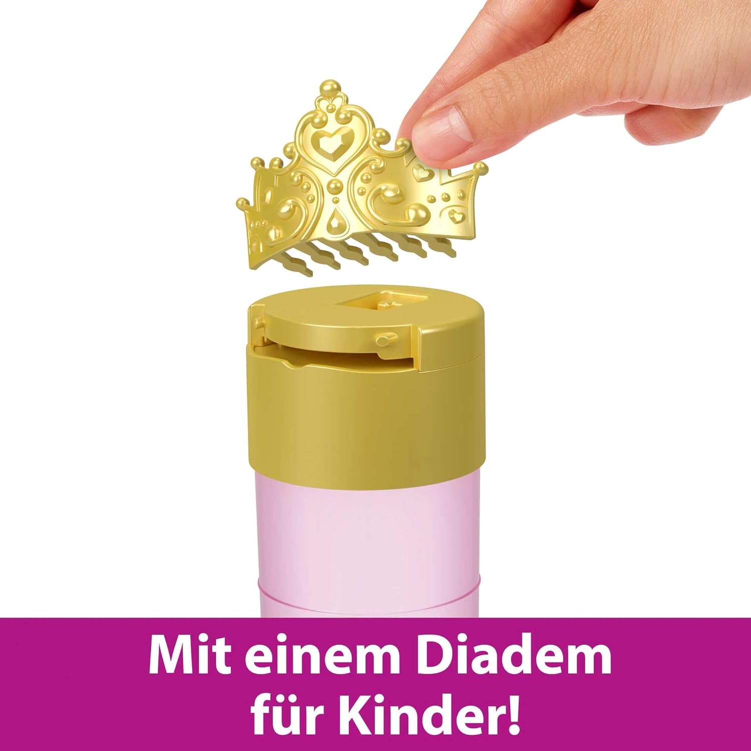 Disney Prinzessin-Spielzeug, Royal Color Reveal-Puppe mit 6 Überraschungen zum Auspacken, Freundschaft-Serie mit einer Figur aines Freundes, von den Disney-Films inspiré