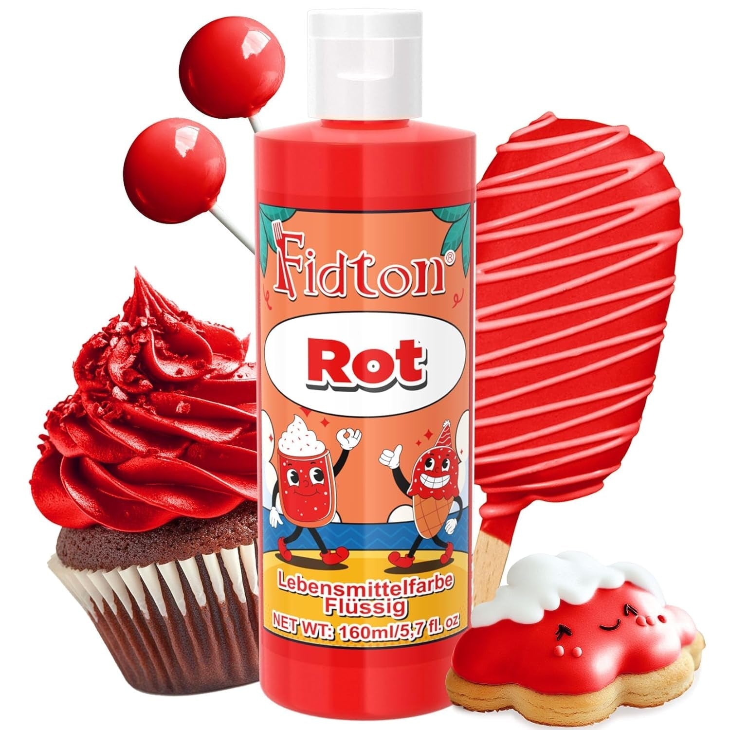 Colorant alimentaire en gel - Fidton 7 couleurs colorant alimentaire hautement concentré, décorations de gâteaux fondants comestibles, colorant alimentaire pour œufs, beignets, macarons - 10 ml