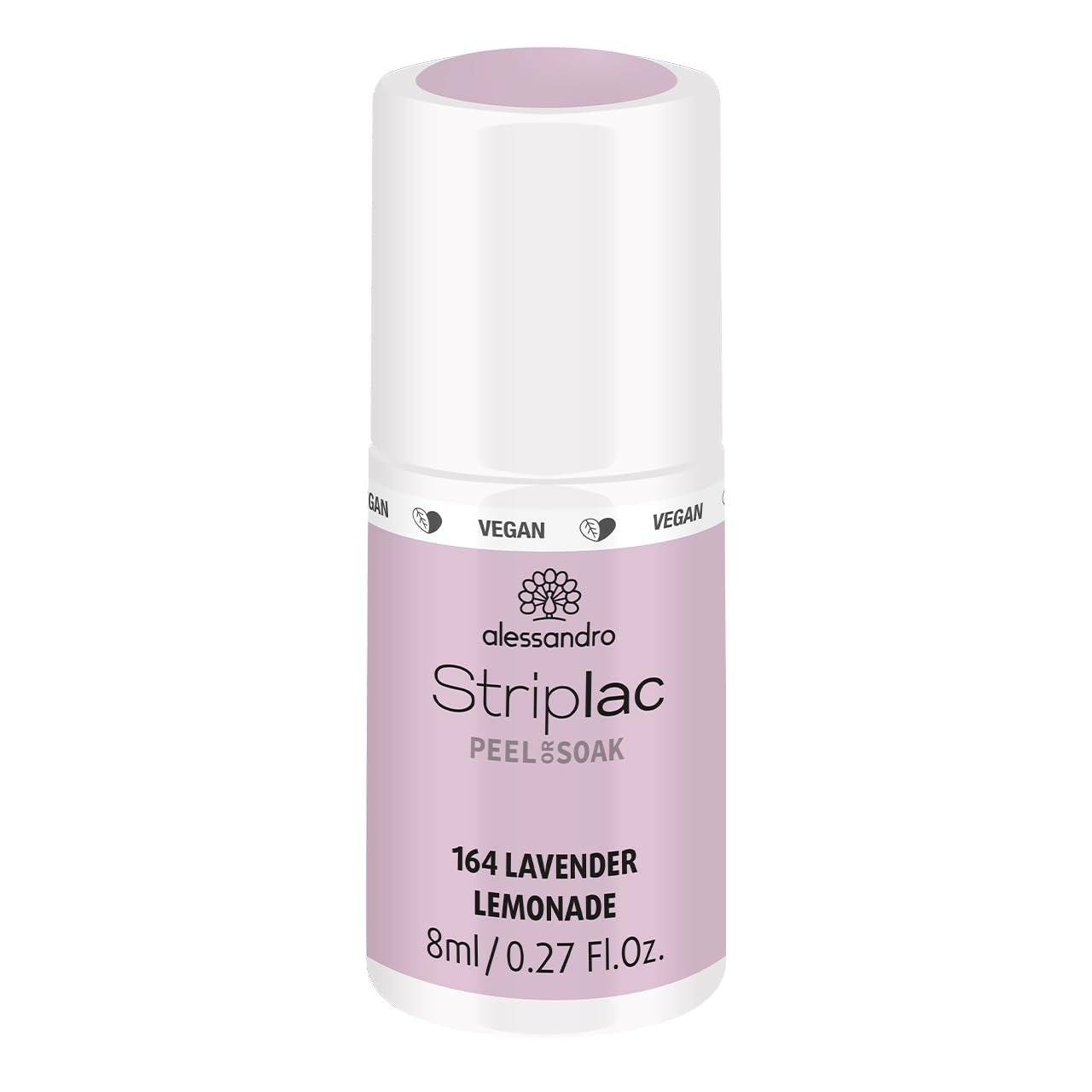 Vernis à ongles UV Alessandro Striplac Lavender Lemonade – Délicat et longue durée – S'enlève facilement grâce à la technologie de retrait – Vegan et cruelty-free – 8 ml