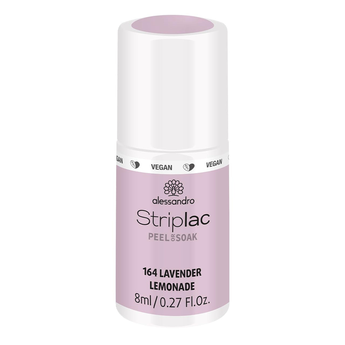 Vernis à ongles UV Alessandro Striplac Lavender Lemonade – Délicat et longue durée – S'enlève facilement grâce à la technologie de retrait – Vegan et cruelty-free – 8 ml