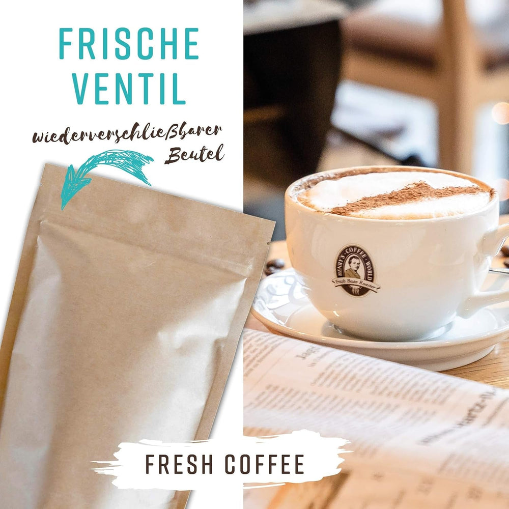 Henry´s Schokoladen Kaffee 1000g - Gourmet Kaffee mit feinsten Aromen verfeinert - handwerkliche Röstung - Premium Kaffeebohnen