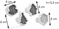 Tescoma Christmas Delicia Stamp Assortiment de boîtes à biscuits Lot de 4