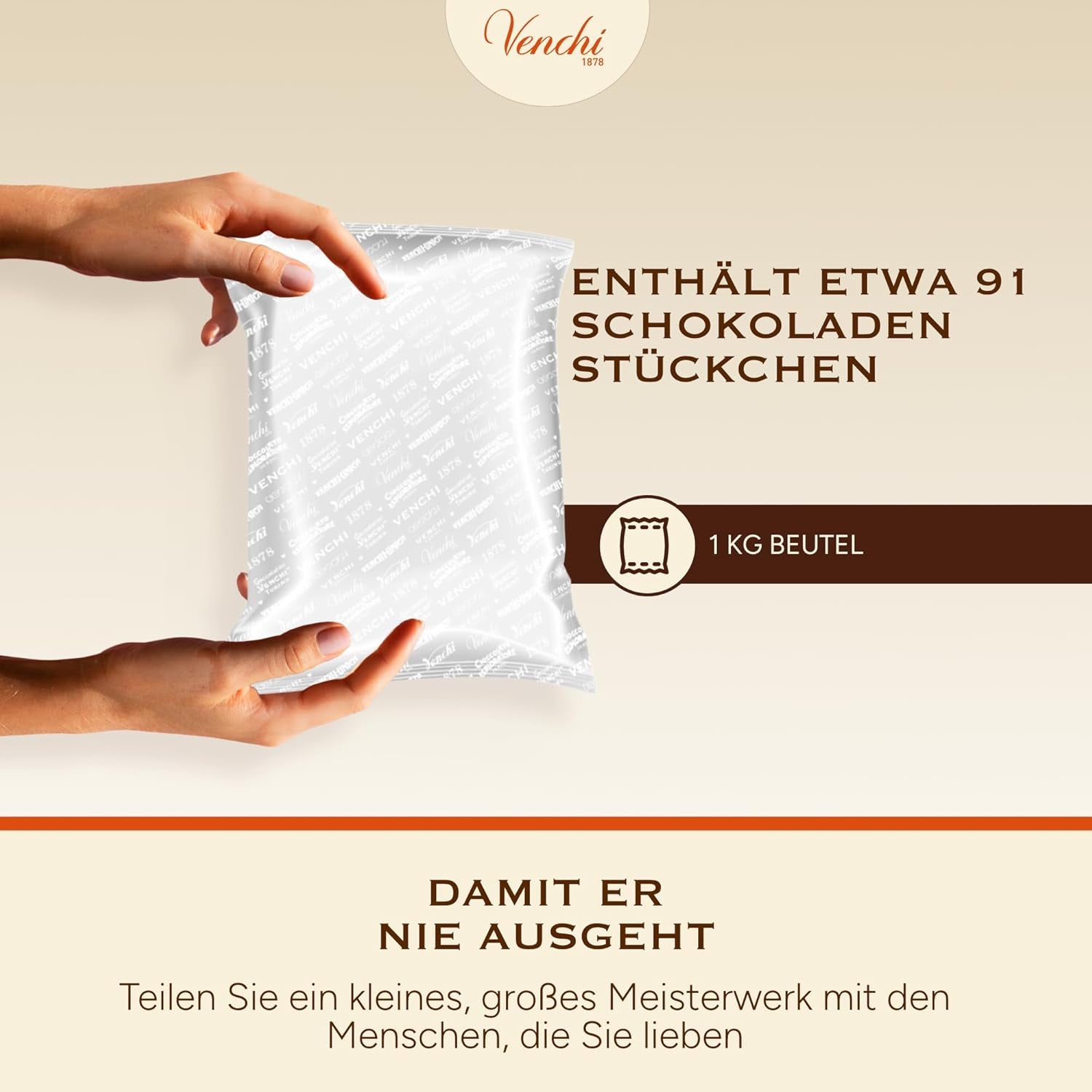 Venchi - Cremino Extra Black Chocolate - Chocolat noir à la pâte d'amande et "Noisettes des forêts du Piémont IGP", 1 kg, sans gluten, sans colorants et sans conservateurs