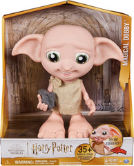 Spin Master 6067280 Wizarding World Harry Potter Poupée-chaussette interactive magique Dobby Elf, plus de 30 sons et phrases, 21,6 cm, jouet pour enfants, noir