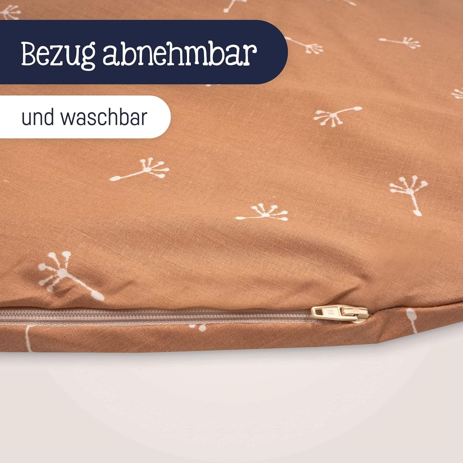 Julius Zöllner Coussin d'allaitement bio 190 cm, garnissage 42 litres de microbilles Eps, fabriqué en Allemagne Accessoires Alimentation et Allaitement Bebe Naty Shop