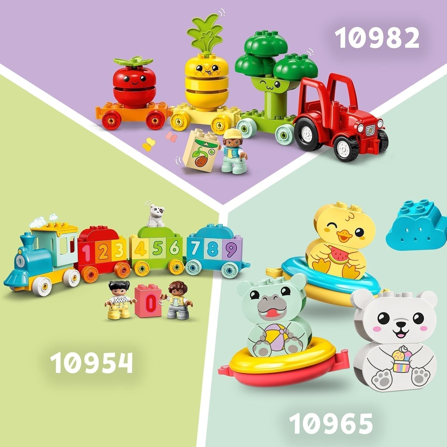 LEGO DUPLO Train animalier, train jouet avec roues, construction et reconstruction créatives de figurines d'animaux, jouet éducatif pour les tout-petits, cadeau d'anniversaire pour les amoureux des animaux, filles et garçons de 1 an et demi 10412 Ensembles de construction Besuche den LEGO-Store