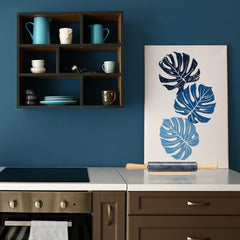 Relaxdays Rouleau à pâtisserie en marbre, poignées en bois, rouleau à pâtisserie robuste, 48 cm, blanc