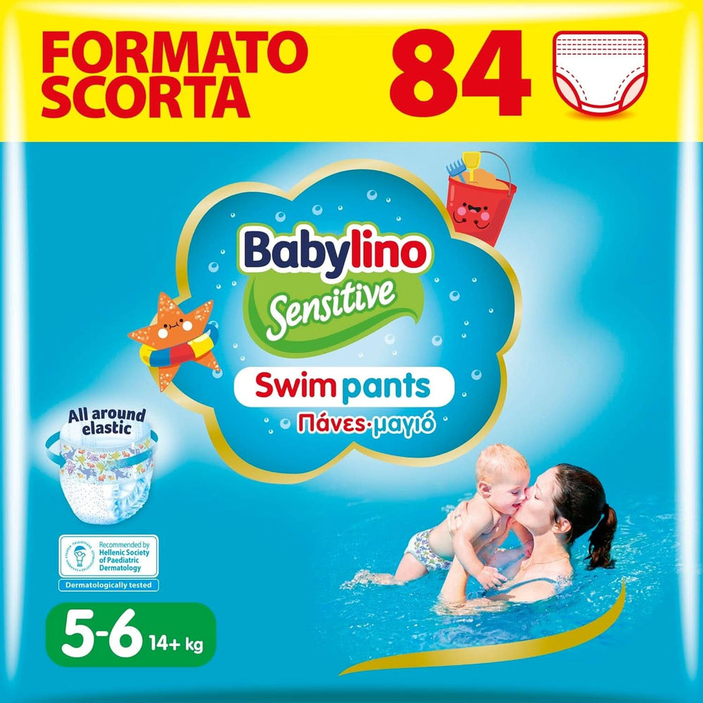 Pantalons de bain sensibles, couches pour la mer et la piscine Mère et Enfant Naty Shop Taille 5/6 (84 pièces)