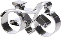 Boîte à biscuits Städter, acier inoxydable, vélo, 9 x 30 x 30 cm, argent