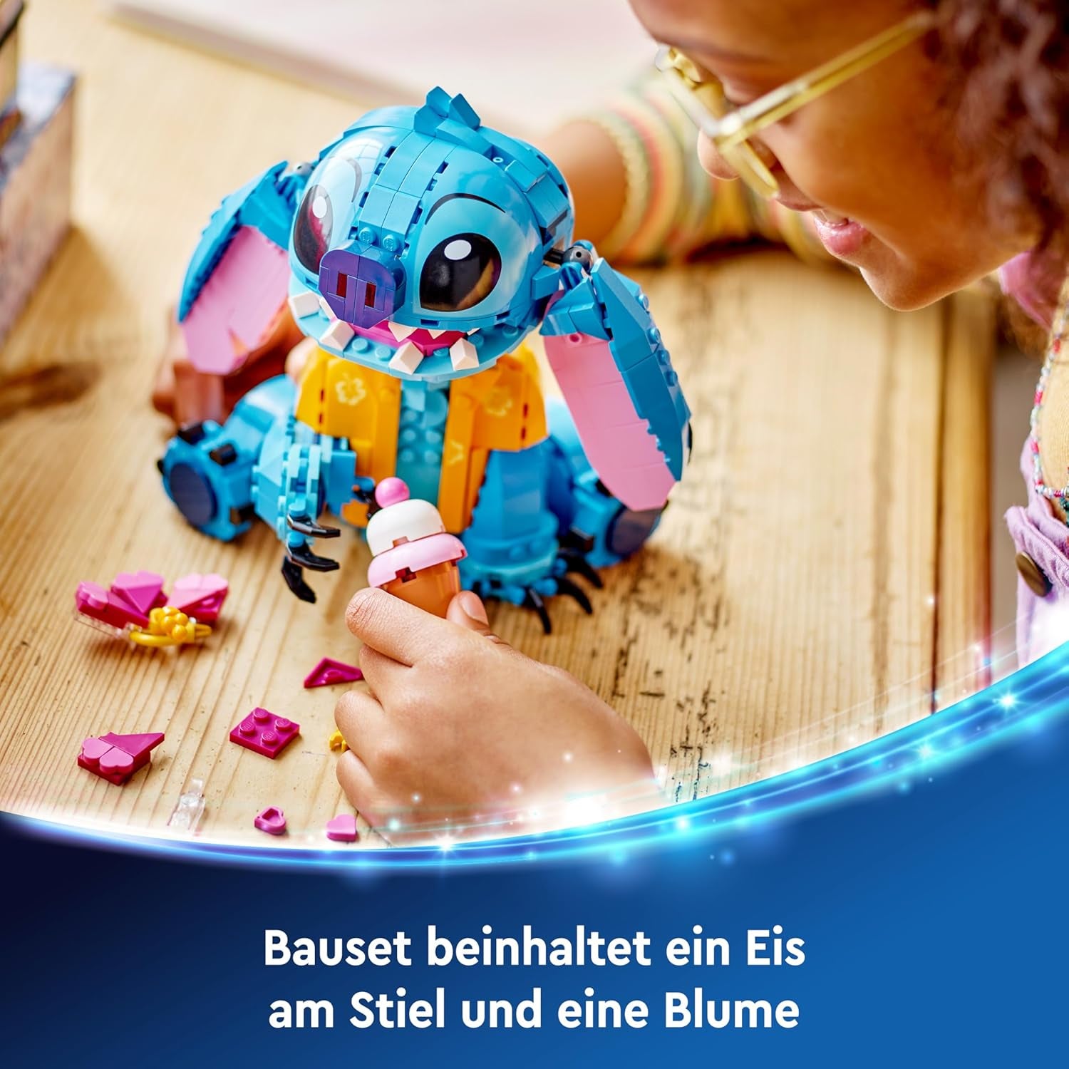 LEGO | Disney Stitch Spielzeug - Figure zum Spielen und Sammeln with Einer Eistüte and Einer decoren Blume - Conçu pour les filles, les jeunes et les cinéphiles de Lilo & Stitch à partir de 9 ans - 43249