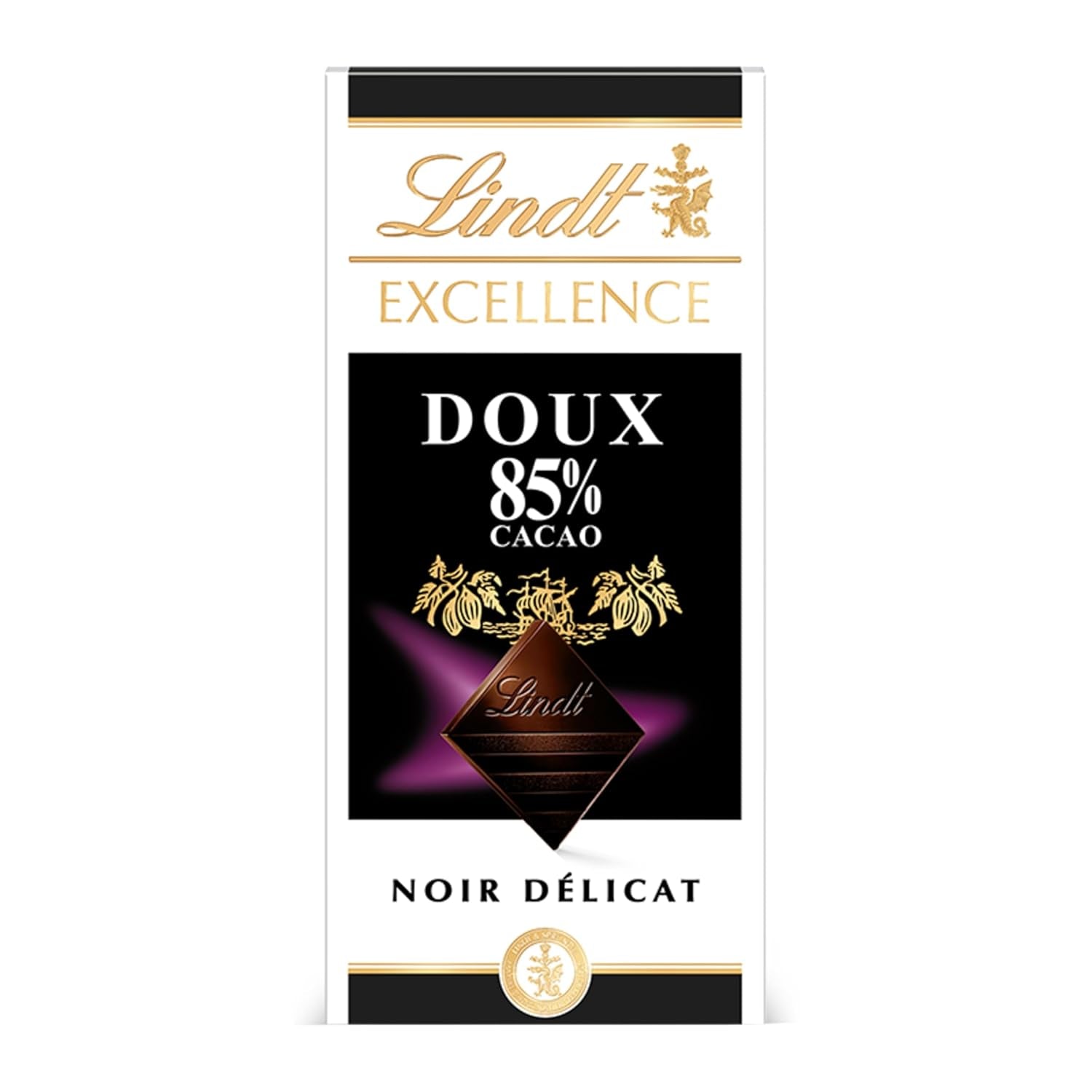 Chocolat Lindt | Barre EXCELLENCE 85% Cacao | 100g | Chocolat Extra Noir | Barre de chocolat végétalienne