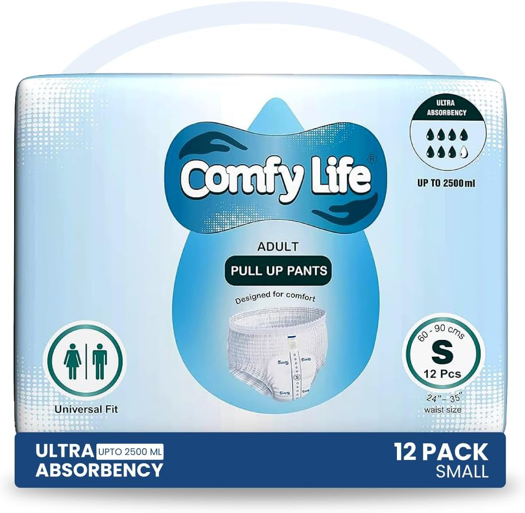 Culottes d'incontinence premium pour adultes, haute capacité d'absorption, taille S, 12 pièces