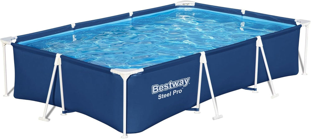 Bestway Steel Pro Ensemble de piscine rectangulaire 3,00 m x 2,01 m x 66 cm Bleu