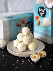 Pralinés noix de coco et amandes sans sucre, feel FIT, sans sucre ajouté, 17% de protéines, 63 g