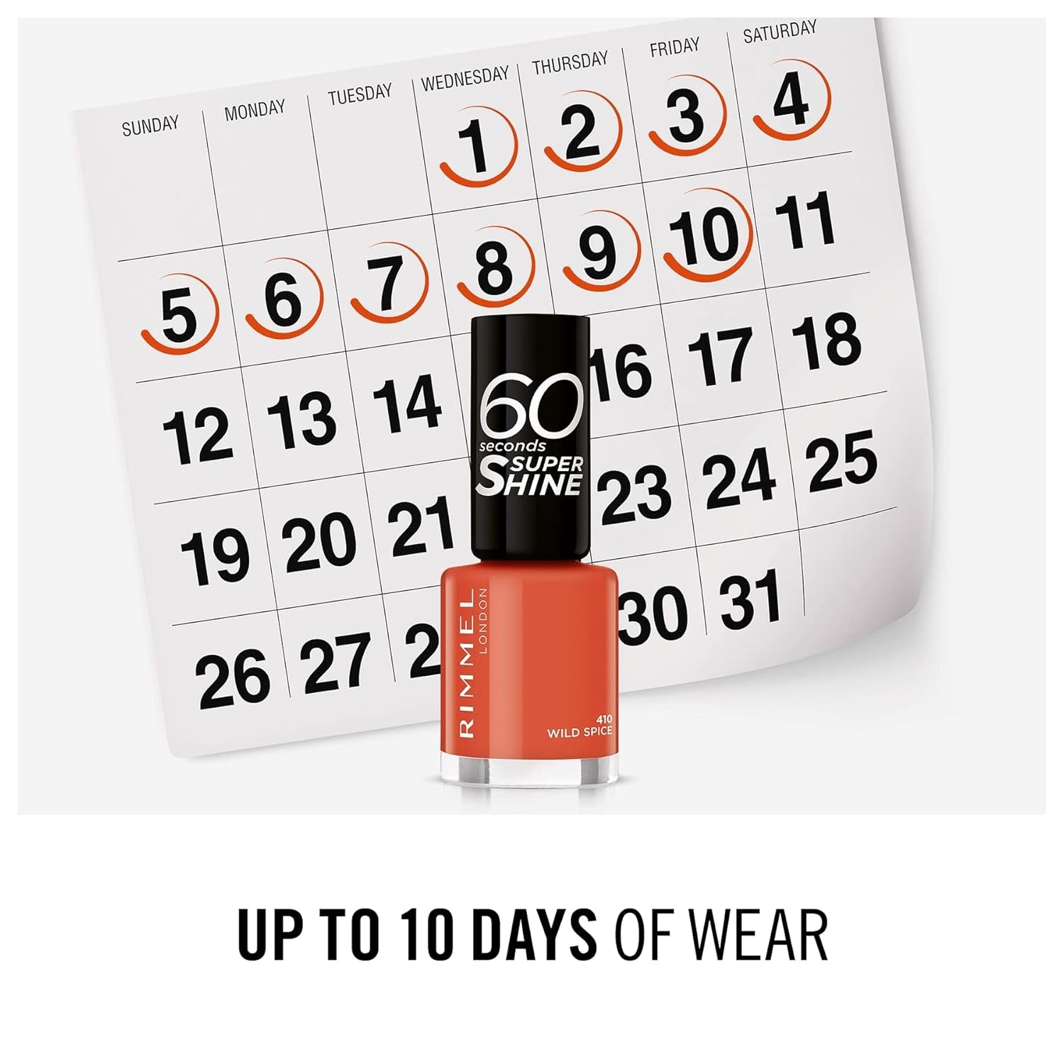 Vernis à ongles Rimmel 60 Seconds Super Shine, 410 Wild Spice, 8 ml