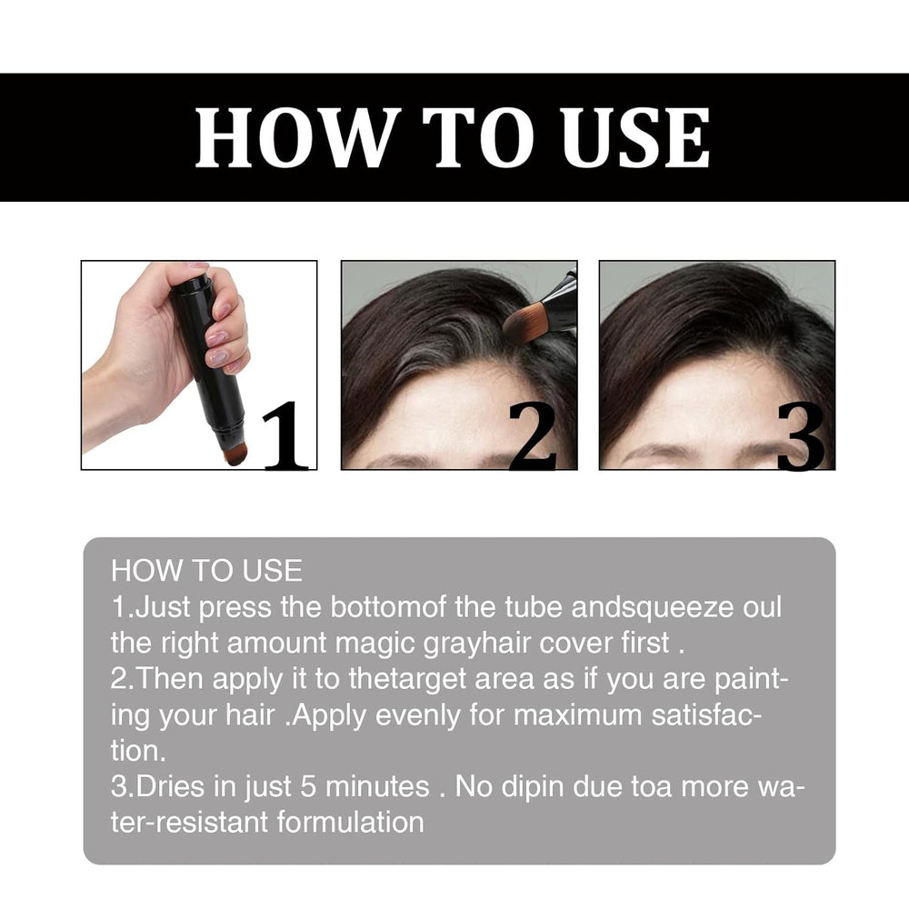 Stylo de teinture pour cheveux jetable brun noir couverture instantanée de racine grise stylo de bâton de crème de couleur de cheveux couverture temporaire rapide teinture pour cheveux blancs Naty Shop