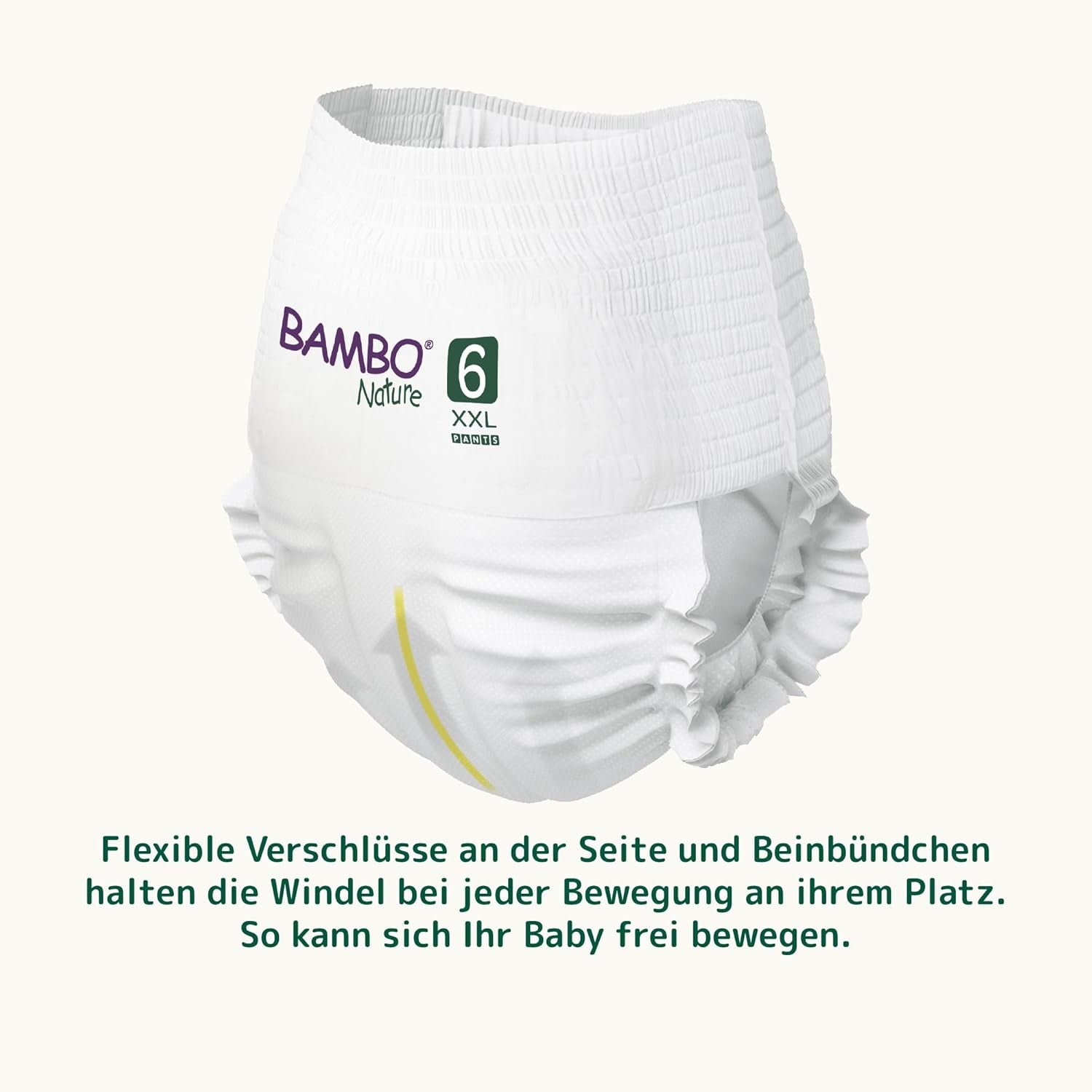 Couches pour bébé Bambo Nature, taille 6 (15+ kg) - Boîte mensuelle de 90 | Couches pour nourrissons avec protection améliorée contre les fuites | Confort et liberté maximum pour les enfants actifs | Couches testées dermatologiquement