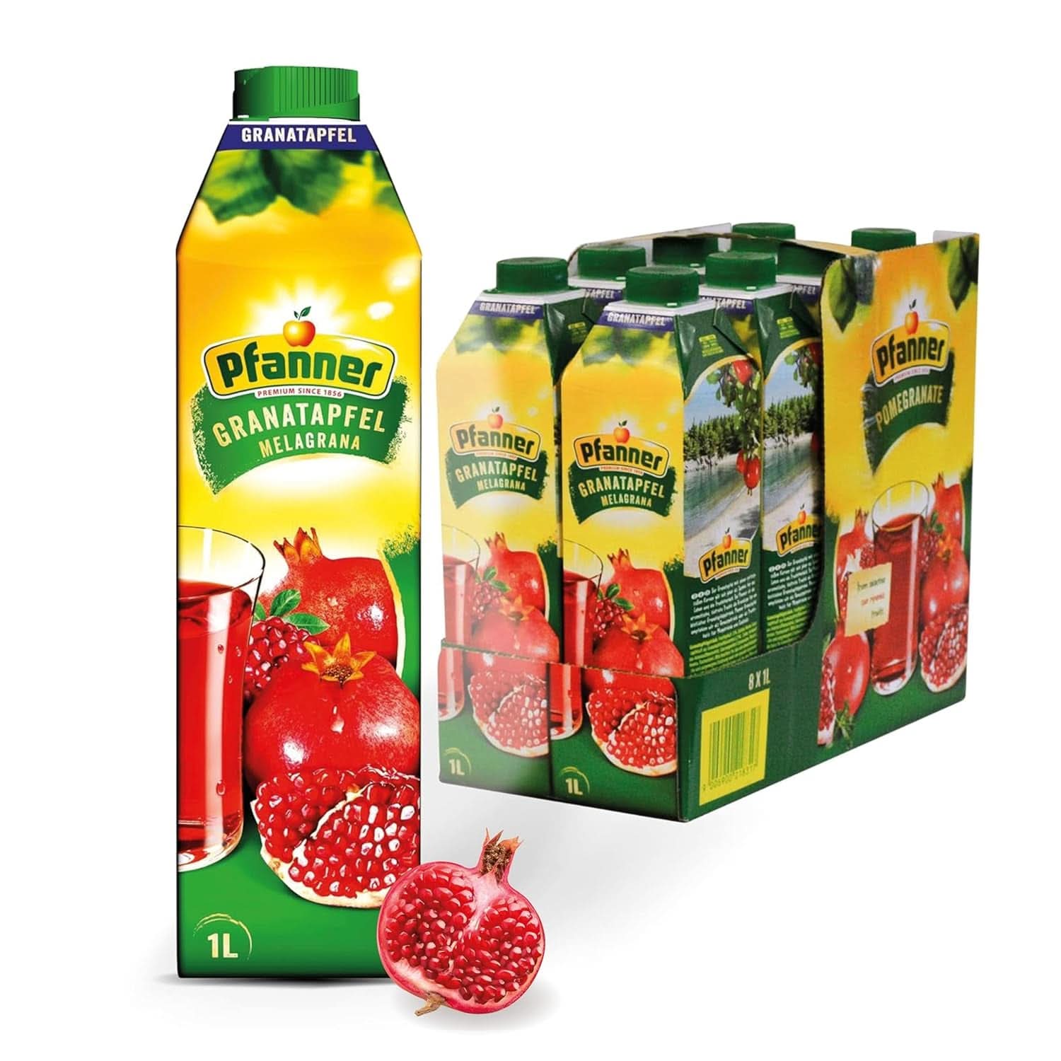 Pfanner Fraise Nectar de Fruits (8 X 1 Litre) - 30% de Fruits - Boisson à la Fraise Naty Shop Grenade