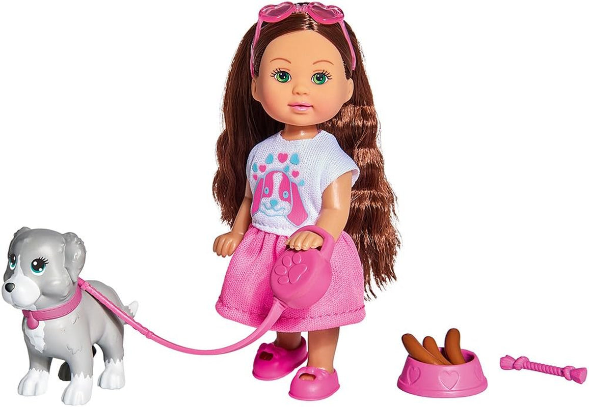Simba 105733273 - Evi Love Ferienspaß Fahrrad, Puppe mit Fahrrad, Dog and Rucksack, Ankleidepuppe, 12cm, pour les enfants de 3 ans