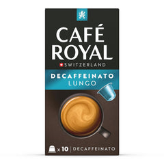 Café Royal Lungo Decaffeinato – Capsules de café compatibles Nespresso®, 100 % Arabica, Intensité 5/12, Rainforest Alliance, décaféiné, 100 capsules