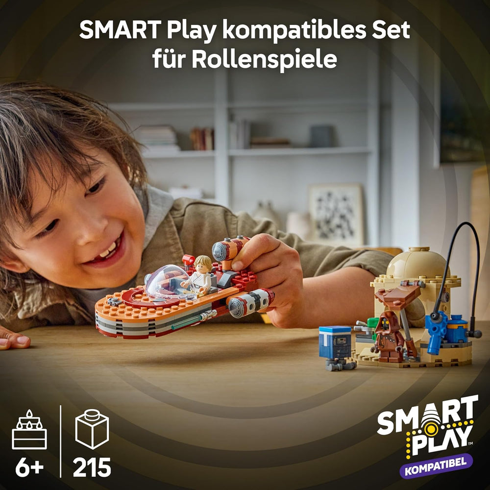 LEGO Star Wars 75420 SMART Play : Luke's Landspeeder - Compatible Interaktives Spielzeug inkl. Figurine SMART Tag et Luke Skywalker - Idée cadeau pour les fans de garçons, de filles et d'Erwachsene à partir de 6 ans