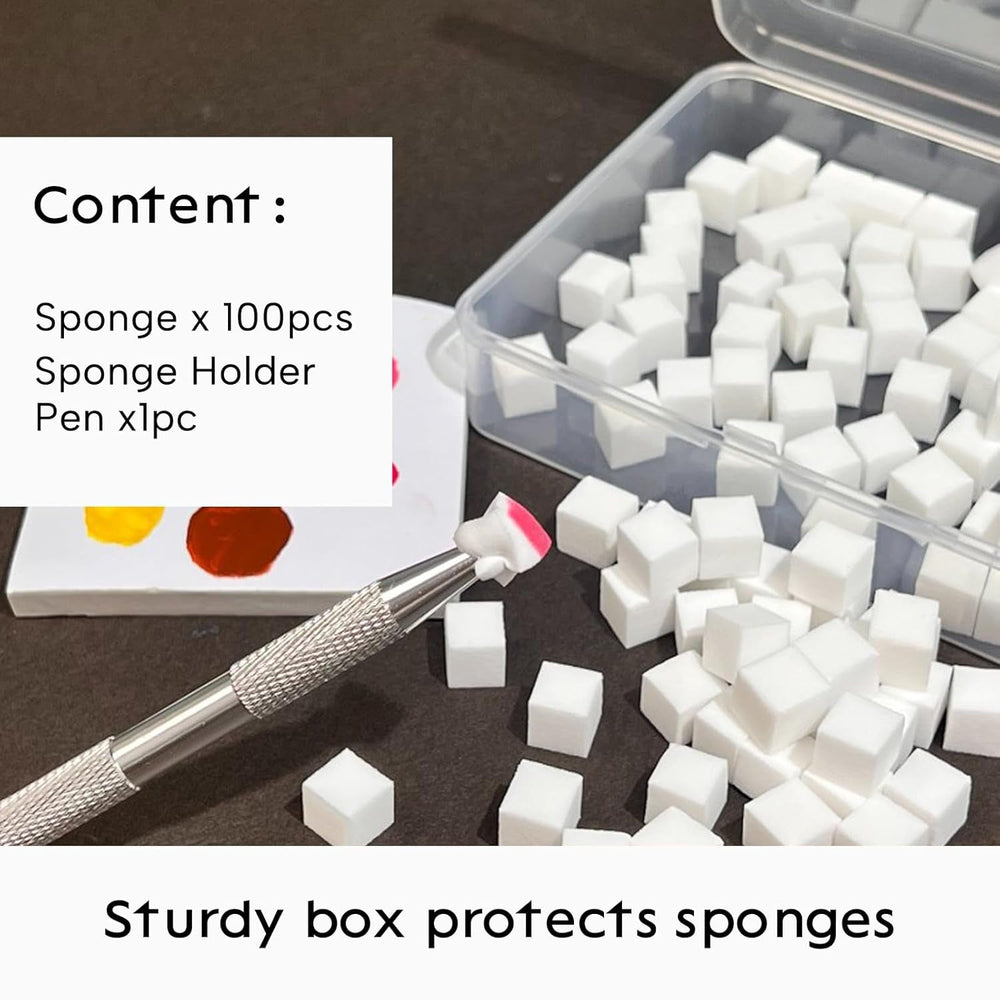 100 pièces Nail Art Schwamm Mit Metallgreifer, Éponge Pinceau Applicateur, Éponge Nagel Pinsel, Nageldesign Zubehör Schwammpinsel, Utiliser, Un Varavländ von Gradient Nail Art Patterns Zu Ersetlen