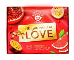 Pere'S Candy Bundle pentru ceainic LOVE Fruits Collection Box 3 x 10 pliculețe ceai de fructe + cadou Pere'S Candy