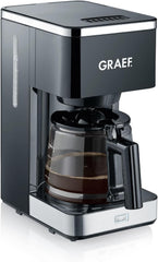 GREF. Machine à expresso à filtre FK402 noire, 1,25 L, fonction maintien au chaud, minuterie, fonction pré-infusion, tête d'infusion pour un développement optimal des saveurs, facile à utiliser