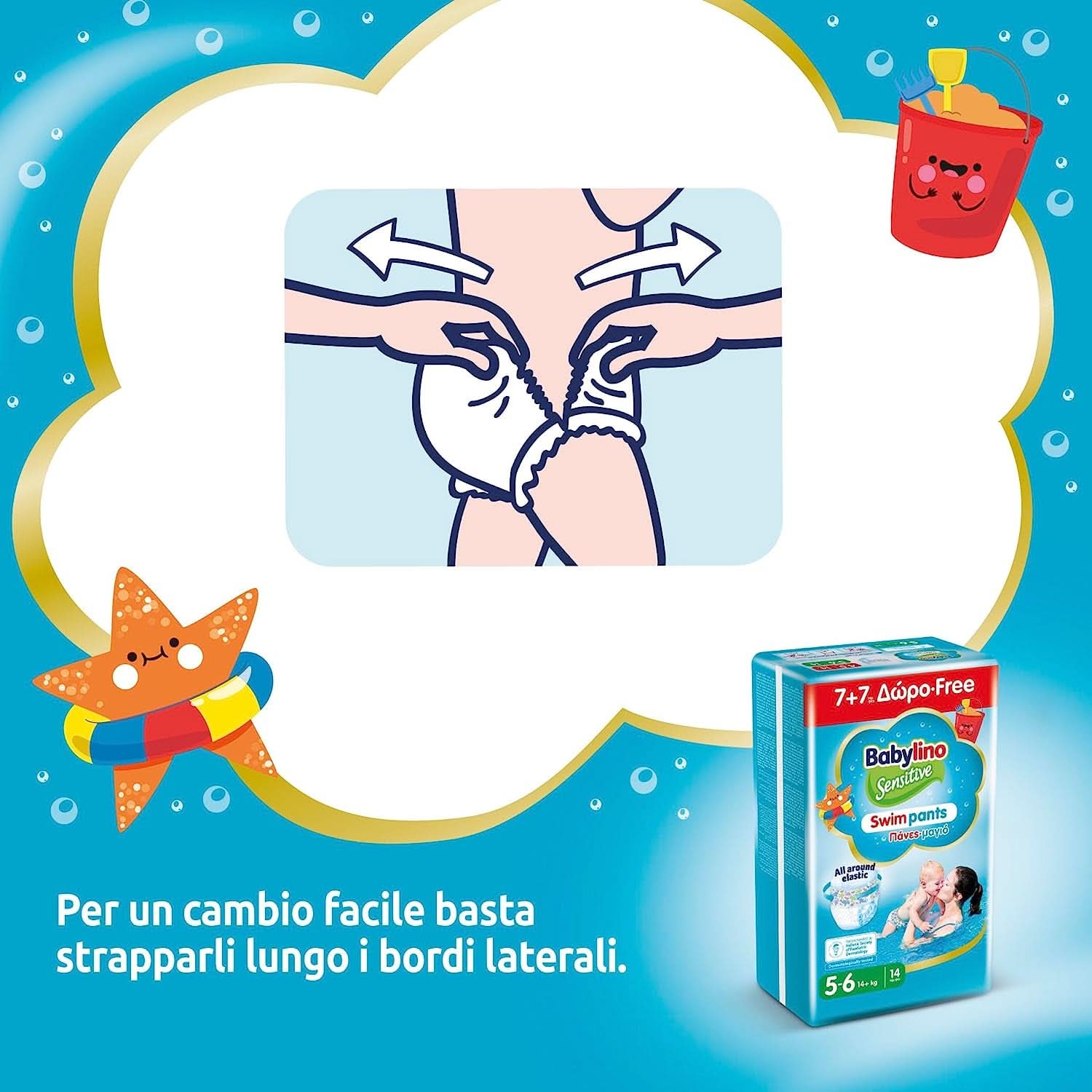 Boxers de bain sensibles, couches pour la mer et la piscine Mère et Enfant Naty Shop