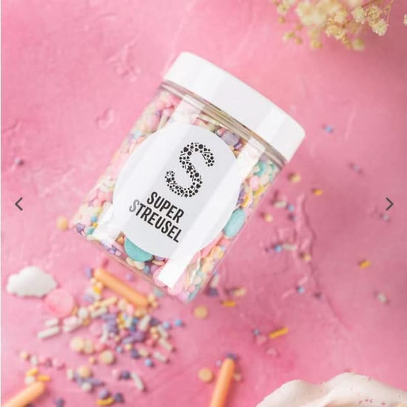 Super Streusel Carusel Pastel, pépites de couleurs pastel, 90 grammes Sprinkles Naty Shop