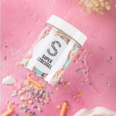 Super Streusel Carusel Pastel, pépites de couleurs pastel, 90 grammes Sprinkles Naty Shop
