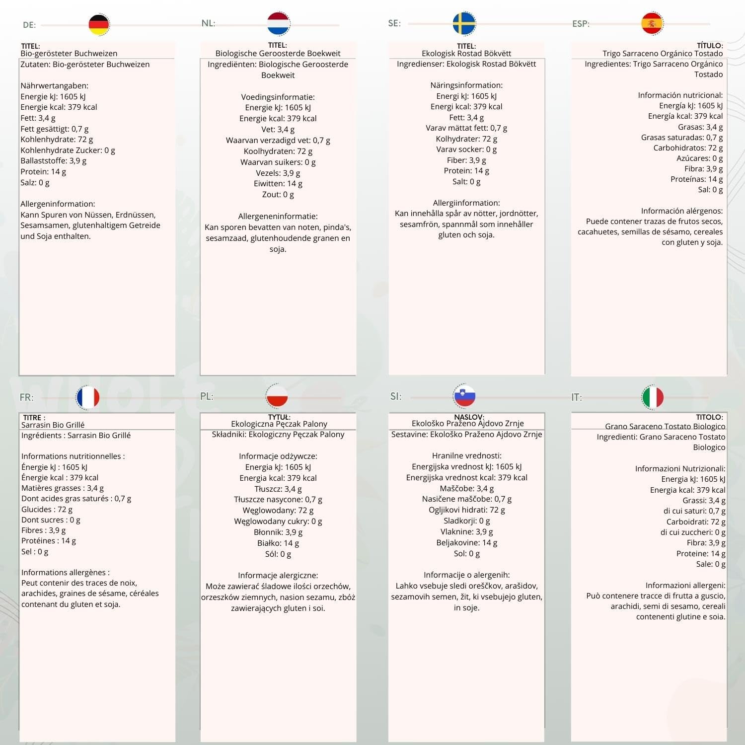 Sarrasin rôti biologique Wholefood Earth, 1 kg