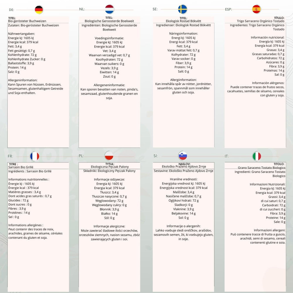 Sarrasin rôti biologique Wholefood Earth, 1 kg