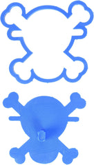 Boîte à biscuits monobloc, plastique, bleu, 8 x 7 x 1,5 cm