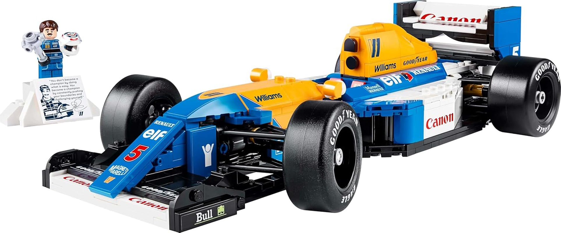 LEGO Icons Williams Racing FW14B avec Nigel Mansell - Modèle de voiture F1 avec figurines de pilote de course à collectionner - Décoration de bureau avec support - Cadeau pour adultes et adolescents fans de sports mécaniques 10353 Jeux de construction Besuche den LEGO-Store