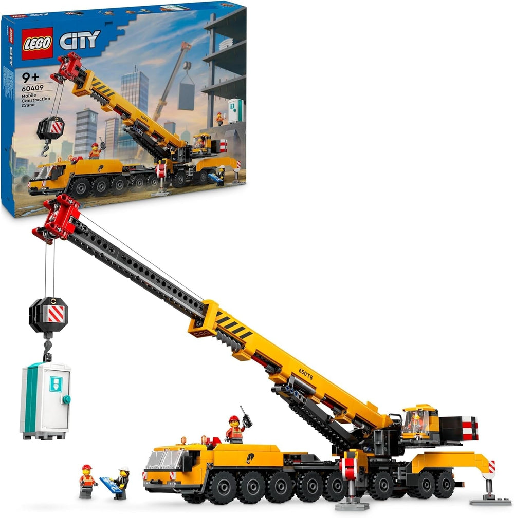 Grue de construction mobile LEGO City, jouet de construction pour garçons et filles, cadeau créatif pour enfants, bras long extensible, 4 figurines d'ouvriers de la construction pour jeu de rôle, 60409 ensembles de construction Besuche den LEGO-Store Default Title