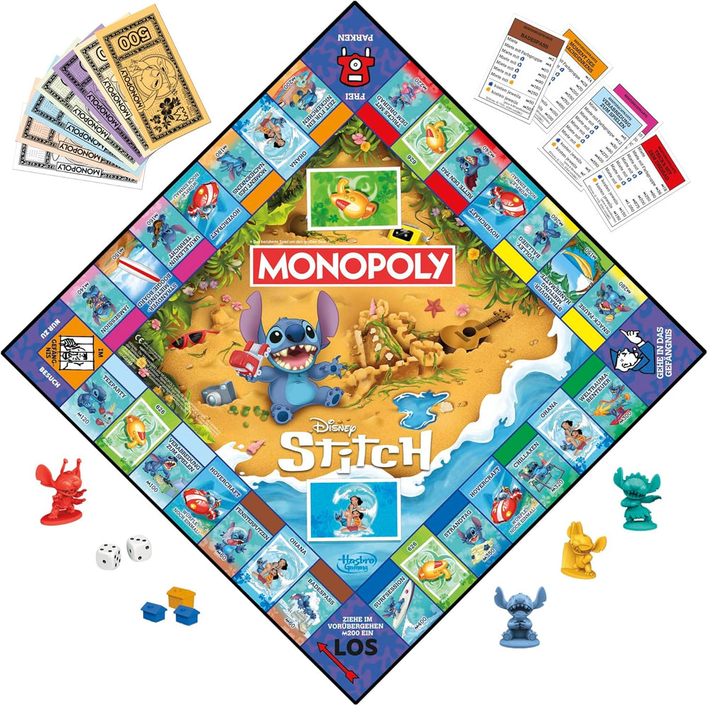 Jeu de société Monopoly Disney Stitch Edition - Version allemande