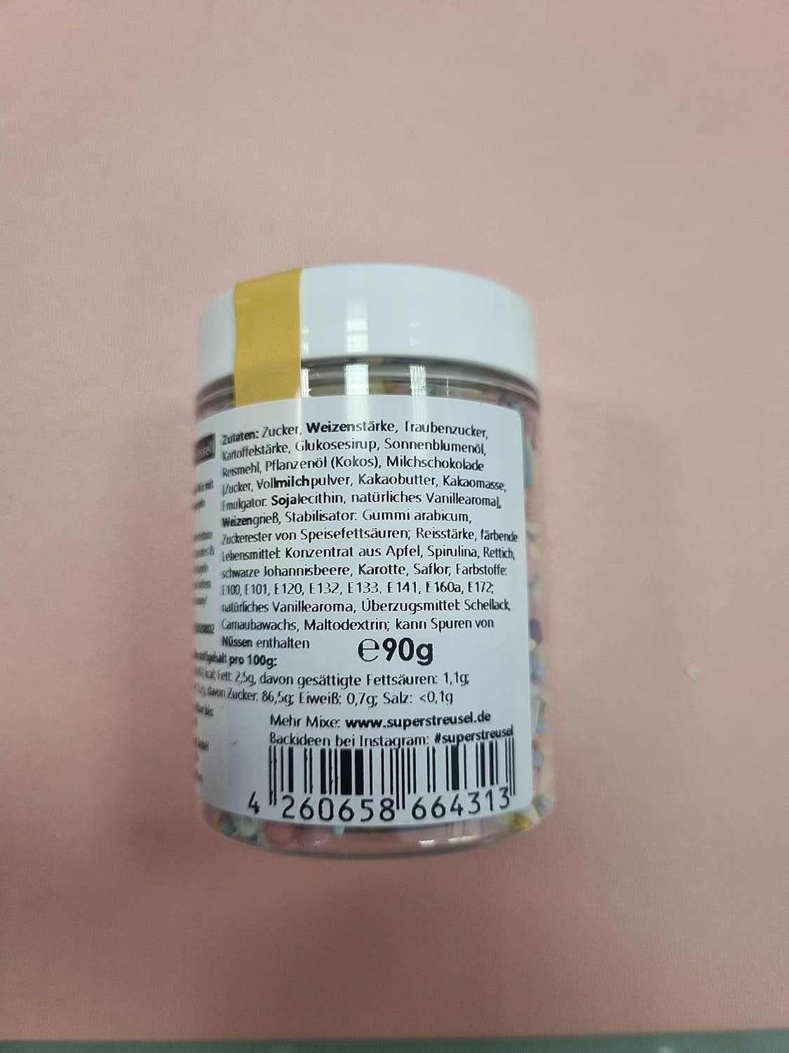 Super Streusel Carusel Pastel, pépites de couleurs pastel, 90 grammes Sprinkles Naty Shop