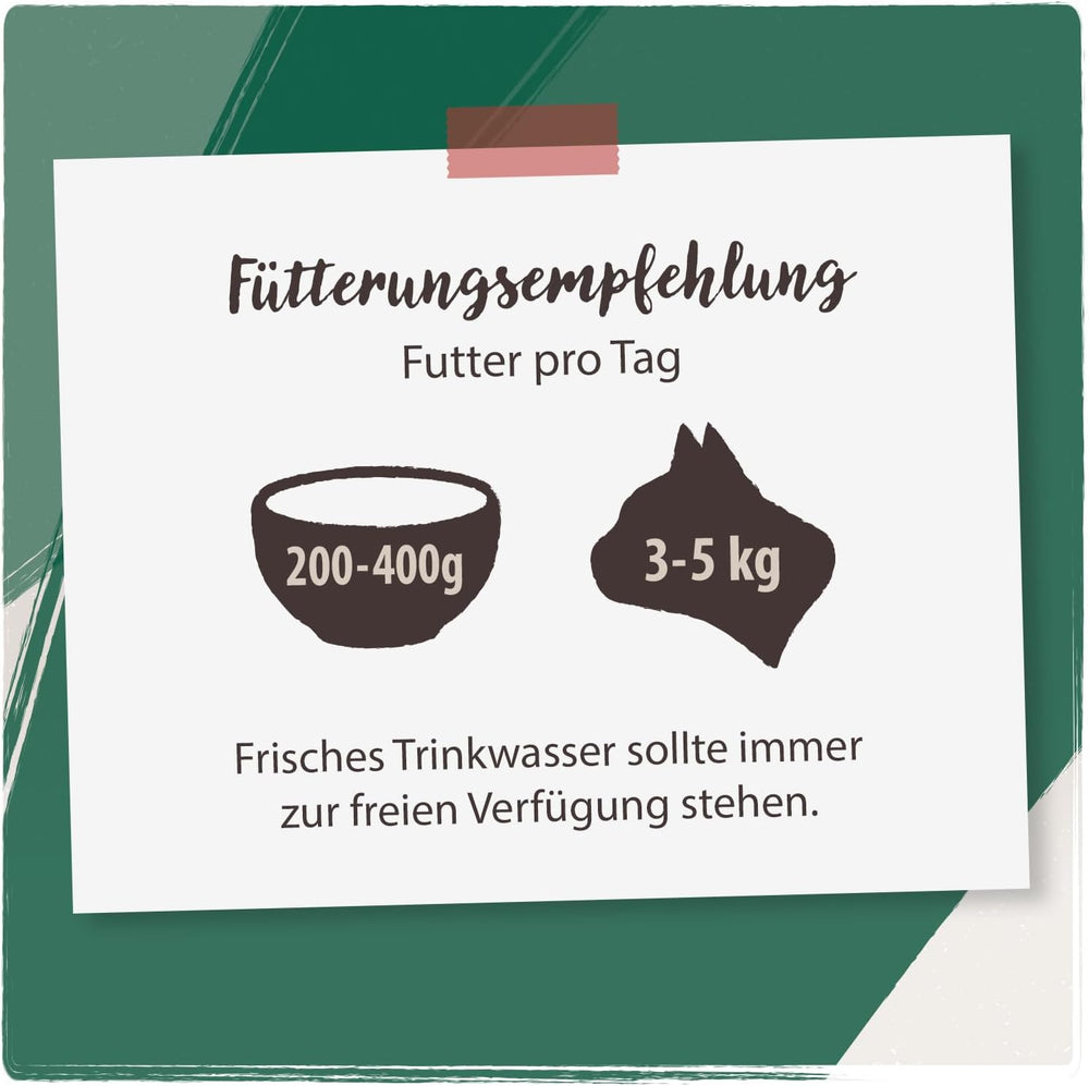 Venandi Animal - Premium Nassfutter für Katzen, Probierpakett I, Chicken, Pute, RInd, 6 x 200 g (6er Pack), getreidefrei und naturallassen