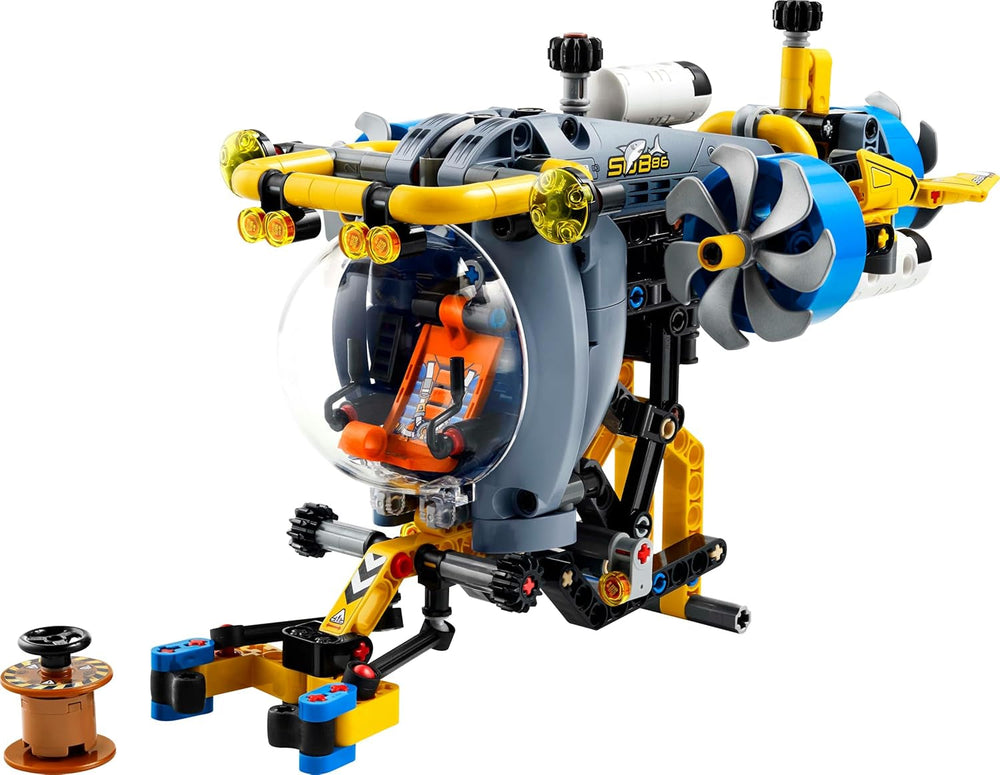 LEGO Technic Tiefseeforscher U-Boot Spielzeug, Bauspielzeug für Kinder, Jungen und Mädchen ab 9 Jahren, kreative Geschenkideen zum Geburtstag, baubares Fahrzeug, mit drehenden Propellern 42201