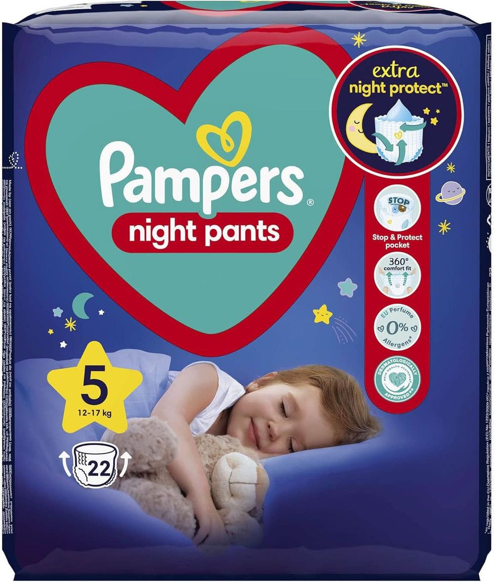 Pampers (Alte Version), Night Pants Windeln, Größe 5, 22 Stück, 12Kg-17Kg Accessoires Alimentation pour bébé et allaitement Naty Shop