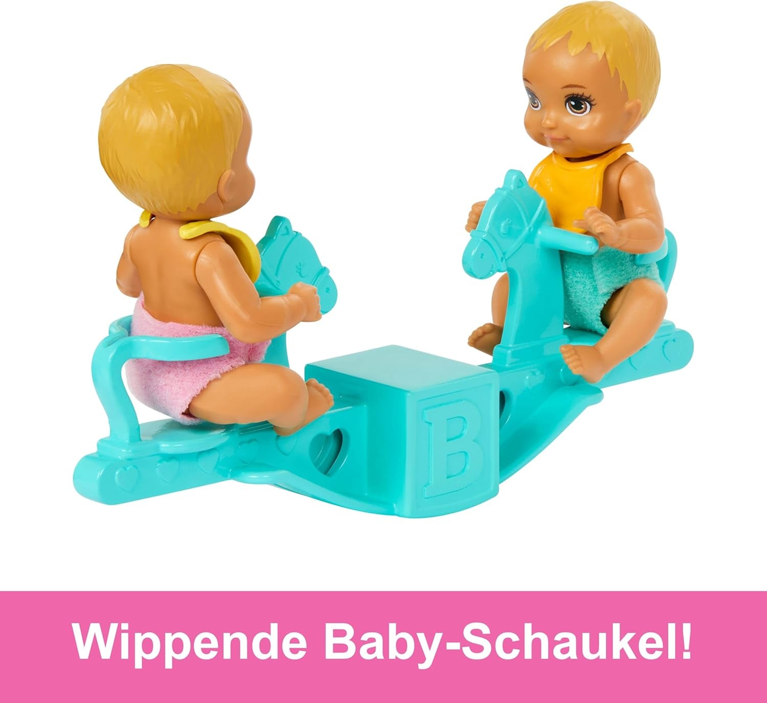 Păpușa și căsuța Barbie Skipper cu accesorii, include păpuși gemene, 1 pătuț, 1 leagăn, 1 balansoar și multe altele, HXM99