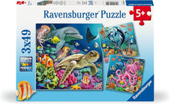 Ravensburger Puzzle pour enfants – 12000859 Monde sous-marin enchanteur – Puzzle 3 x 49 pièces pour enfants de 5 ans et plus Puzzle Naty Shop Titre par défaut