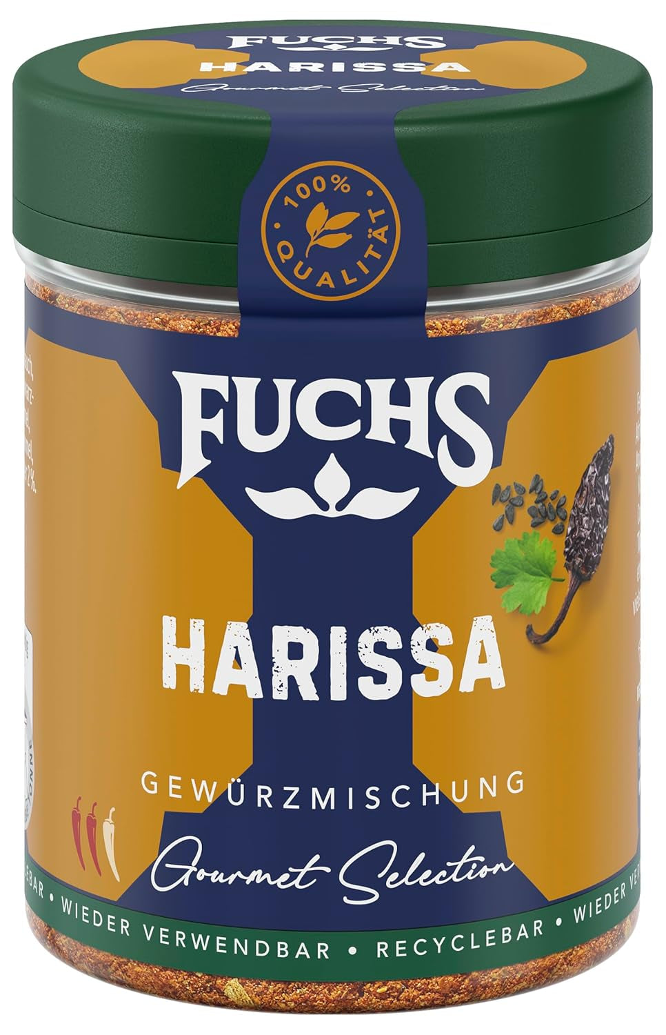 Fuchs Gewürze Gourmet Selection Naher Osten-Afrika – Dukkah Gewürzmischung, nachfüllbarer Gewürz Mix, zum Verfeinern von Fisch und Lamm, végétalien, 50 g